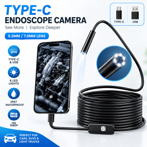 Usb type endoscope borescope - usb,