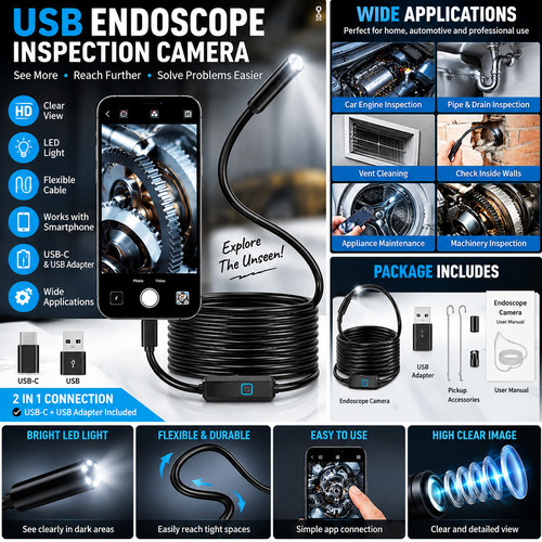 Usb type endoscope borescope - type,
