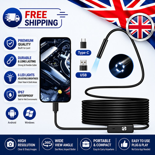 Waterproof endoscope snake cam - waterproof,