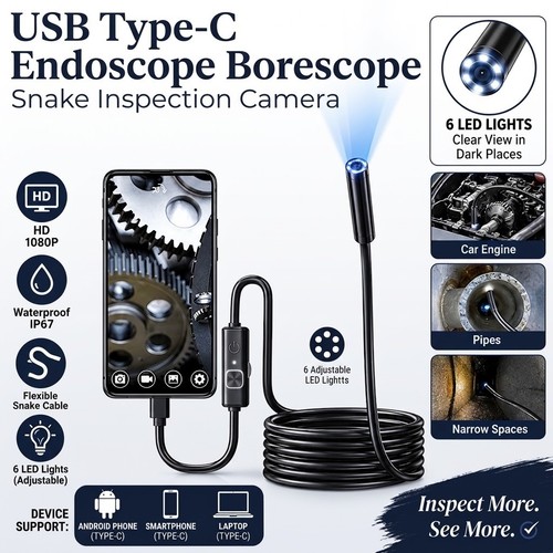 Usb type endoscope borescope - c,