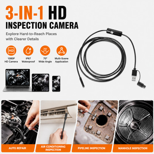 Waterproof endoscope snake cam - waterproof,